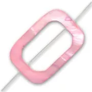 Rectangle with gap 30x20mm Pink x1