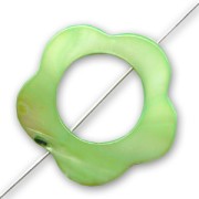 Flower with gap 30mm Green x1