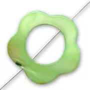 Flower with gap 30mm Green x1