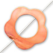 Flower with gap 30mm Orange x1