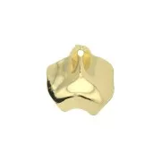 26x25mm Brass Irregular crumpled effect pendant - Gold Tone x1
