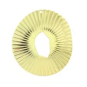 42x38mm Brass irregular openworked pendant with a pleated effect - Gold Tone x1