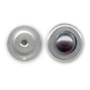 Screw-on round clasp 12mm Grey x1|raw }}