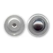 Screw-on round clasp 12mm Grey x1