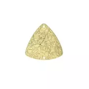 26mm 2-hole Hammered irregular triangle spacer - Gold Tone x1