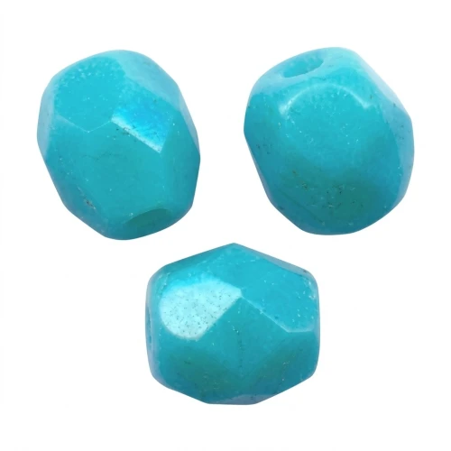 Fire Polished faceted round beads 4mm Turquoise x50