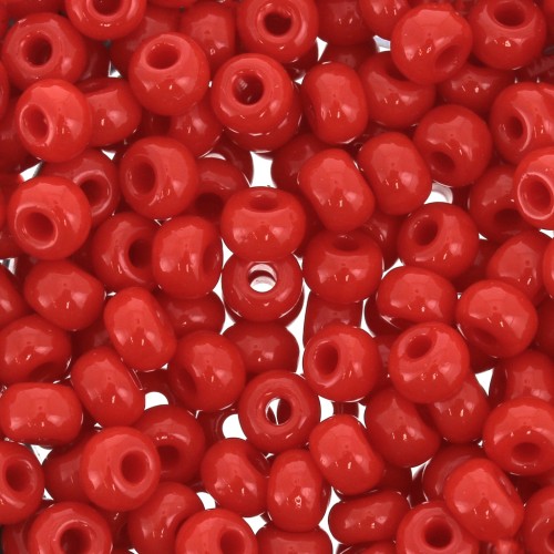 Preciosa Seed Beads 7/0 3.5 mm - Opaque Red x 20 g