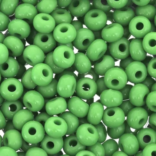 Preciosa Seed Beads 7/0 3.5 mm - Opaque Green x20g