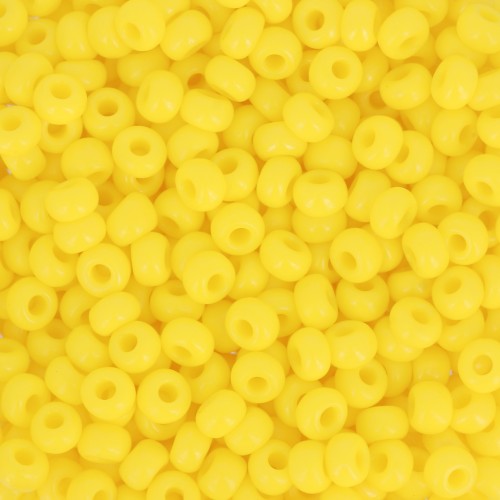 Preciosa Seed beads 7/0 3.5 mm - Opaque Yellow x20g