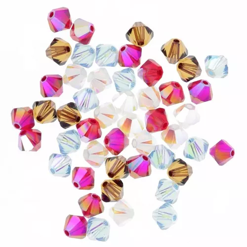 PureCrystal 5328 4 mm Crystal Bicone Mix - Sunny x50