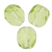 Fire Polished faceted round beads 3 mm Light Olivine x50|raw }}