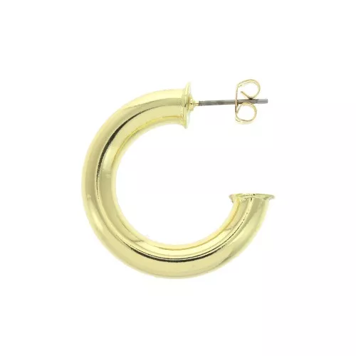 30mm brass hoop Earrings to decorate - Gold Tone x2