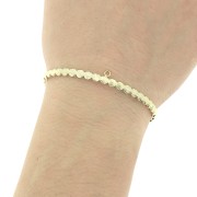 4.6x160mm Brass striated cuff bracelet with closed jump ring - Gold Tone x1