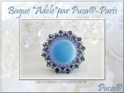 18mm Glass round cabochon by Puca® - Jet Gold Splash x1