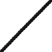 2mm braided polyester cord - Black x1m