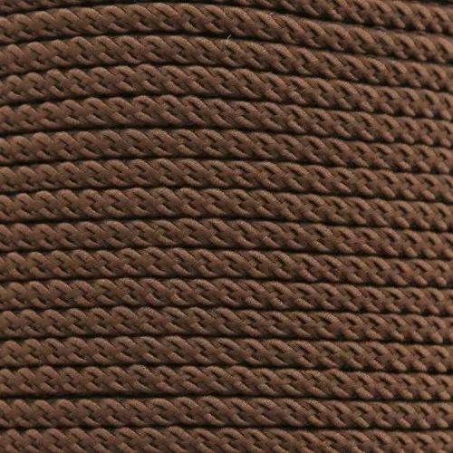 2mm braided polyester cord - Brown x1m