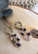 18mm Round pleated effect earstuds to decorate - Rhodium Tone x2