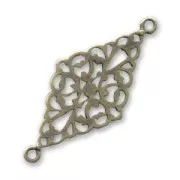 Spacer diamond-shaped 52x24mm Bronze tone x1