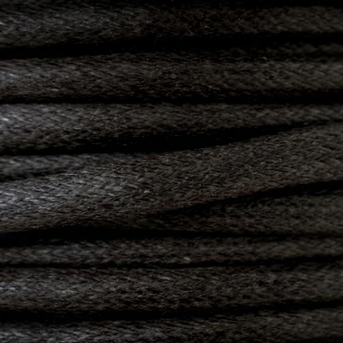 European cotton waxed cord 2mm Black x 1 m