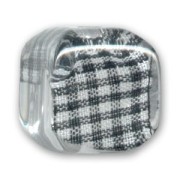 Cube 20mm with ribbon Black x1