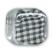 Cube 20mm with ribbon Black x1