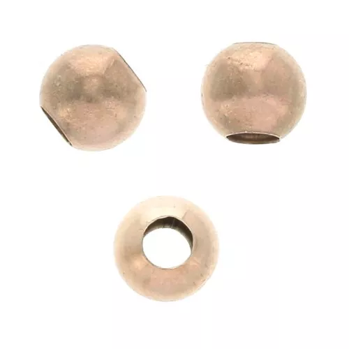 4mm 925 Sterling silver round beads - Rose Gold Plated x25