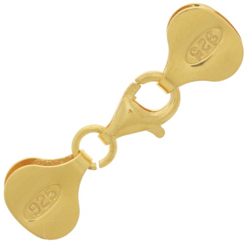 925 Sterling Silver 9mm lobster claw clasp for Miyuki 11/0 6 rows Gold plated x1