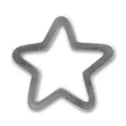 Star spacer 38mm Rhodium tone x1