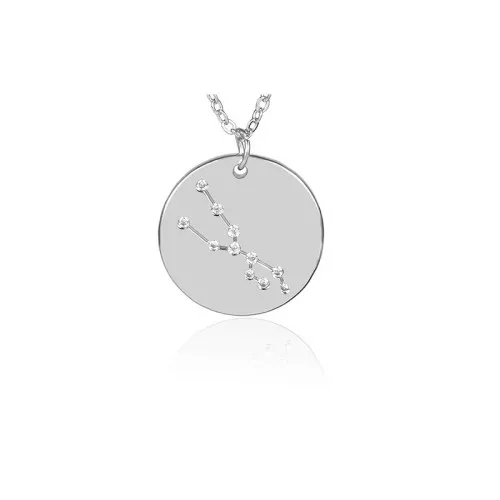 20mm Stainless Steel Taurus Zodiac sign pendant with open jump ring x1