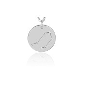 20mm Stainless Steel Libra Zodiac sign pendant with open jump ring x1