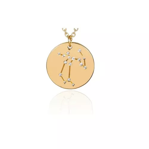 20mm Stainless Steel Sagittarius sign pendant with open jump ring - Gold Tone x1