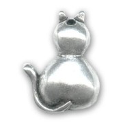 Cat pendant 30mm Antique Silver Plating x1|raw }}