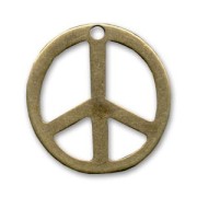 Peace pendant 28mm Bronze tone x1|raw }}