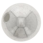 CCB round bead 16mm Silver tone x 1