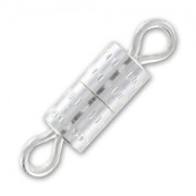 Screw-on clasp 8.5mm fine silver plating|raw }}