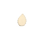 7x5mm Gold filled glue-on element - Leaf Shape x1|raw }}