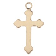 27x16mm Gold filled cross pendant x1|raw }}