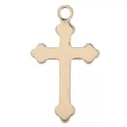 27x16mm Gold filled cross pendant x1