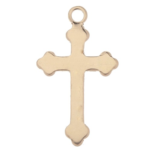 27x16mm Gold filled cross pendant x1