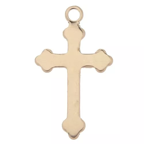 27x16mm Gold filled cross pendant x1