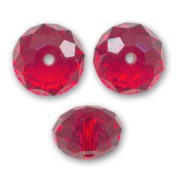 PureCrystal 5040 Flat round 6mm Light Siam x1|raw }}