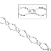 925 Sterling silver 2.85mm Figaro chain (1x1) x 50 cm