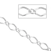 925 Sterling silver 2.85mm Figaro chain (1x1) x 50 cm