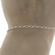 925 Sterling silver 2.85mm Figaro chain (1x1) x 50 cm