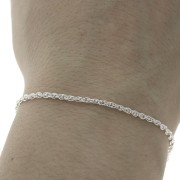 925 Sterling silver 2mm Cordoncillo/Prince of Wales chain x50cm