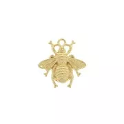 20.5x19.5 Zamac bee charm - fine Gold plated x1