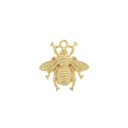 20.5x19.5 Zamac bee charm - fine Gold plated x1