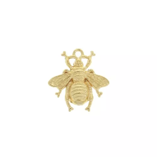 20.5x19.5 Zamac bee charm - fine Gold plated x1