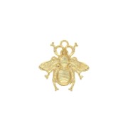 20.5x19.5 Zamac bee charm - fine Gold plated x1