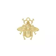 20.5x19.5 Zamac bee charm - fine Gold plated x1